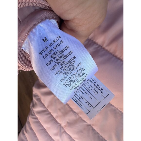 Ci Sono Womens Mauve Puffer Jacket Quilted Lightweight Full Zip M - Picture 3 of 11